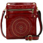Bolsa transversal de couro Patricia Nash Francesca feminina vermelha tamanho regular