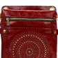 Bolsa transversal de couro Patricia Nash Francesca feminina vermelha tamanho regular