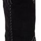 Botas de cowboy femininas Patricia Nash de camurça, bico fino, cano médio, pretas, tamanho 5,5 M