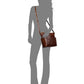 Bolsa transversal feminina Patricia Nash Aveley de couro marrom, tamanho regular
