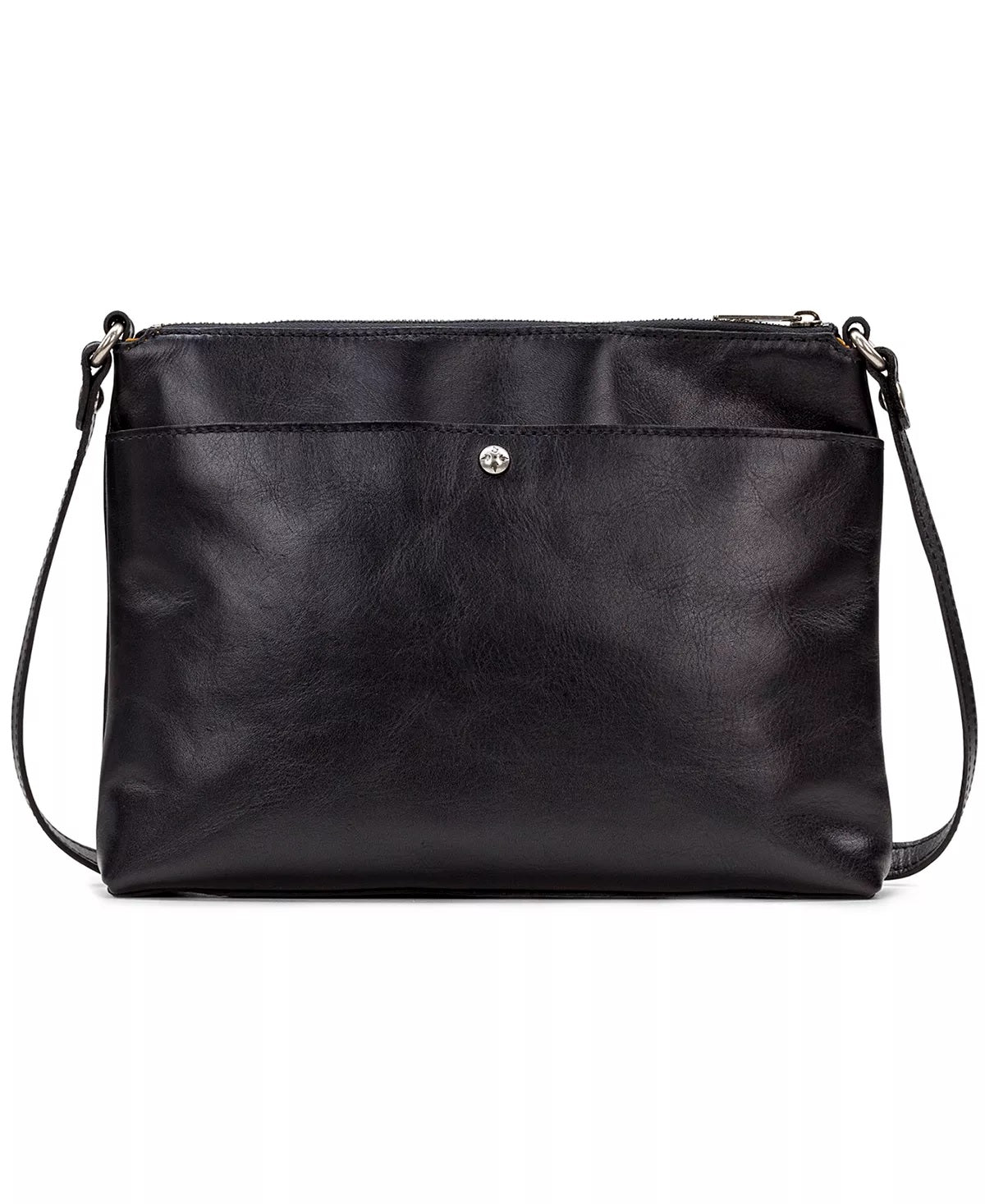 Bolsa transversal feminina Patricia Nash Kirby East West em couro, preta, tamanho único