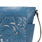 Bolsa transversal de couro Aveley feminina Patricia Nash, azul, tamanho regular