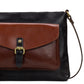 Bolsa transversal feminina Patricia Nash Kirby Colorblocked de couro, preta, tamanho regular