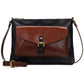 Bolsa transversal feminina Patricia Nash Kirby Colorblocked de couro, preta, tamanho regular