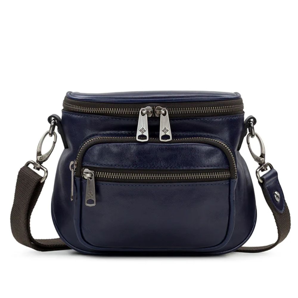 Bolsa transversal Patricia Nash Argentiera para câmera - Couro vintage desgastado