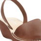 Sandálias femininas Kenneth Cole Reaction com salto fino e salto anabela, tamanho 6,5 M, marrom