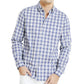 Camisa xadrez elástica Navtech Moisture Wicking Performance Masculina Nautica Azul Tamanho Grande