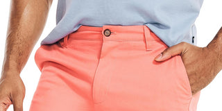 Calções de convés Nautica Stretch Classic Fit para homem, cor-de-rosa, tamanho 38