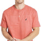 Camisa Henley Masculina Nautica Lisa Vermelha Tamanho Médio