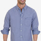 Camisa masculina Nautica Classic Fit, manga comprida, xadrez xadrez, azul, tamanho XX-G