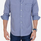 Camisa masculina Nautica Classic Fit, manga comprida, xadrez xadrez, azul, tamanho XX-G