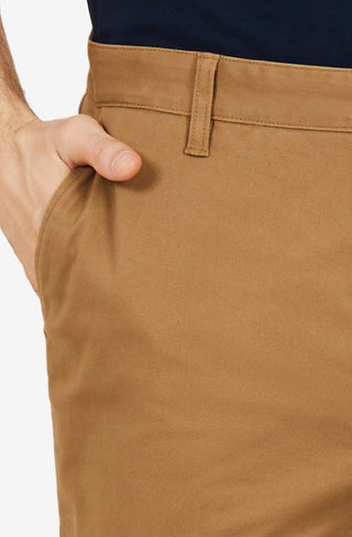 Calções de convés Nautica Classic Fit para homem, castanhos, tamanho 38