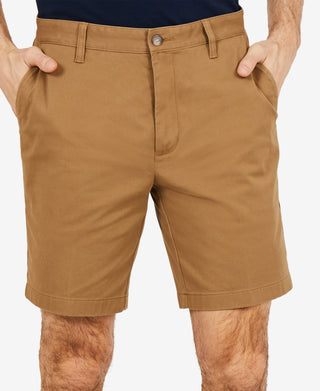 Calções de convés Nautica Classic Fit para homem, castanhos, tamanho 38