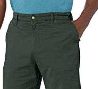Calça Chino Stretch Classic Fit Masculina Nautica, Frente Lisa, Verde, Tamanho 38