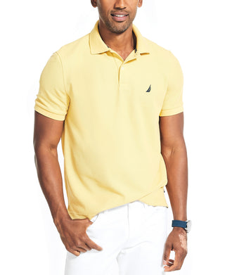 Camisa polo masculina Nautica, modelo Classic Fit, convés, amarela, tamanho XL