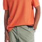 Camisa polo masculina Nautica, convés, com caimento clássico, convés, laranja, tamanho pequeno