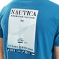 Camiseta gráfica masculina Nautica Sailing, azul, tamanho médio