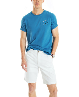 Camiseta gráfica masculina Nautica Sailing, azul, tamanho médio