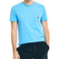 Camiseta masculina Nautica Classic Fit Solid com gola redonda e bolso, azul, tamanho X-G