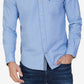 Camisa Oxford Grande e Alta Masculina Nautica Azul Tamanho XXXX-G