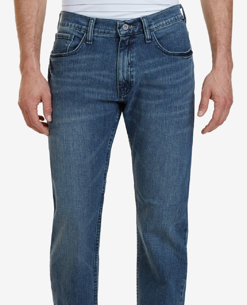 Calça jeans masculina Nautica Big &amp; Tall Relaxed-Fit azul tamanho 44x34