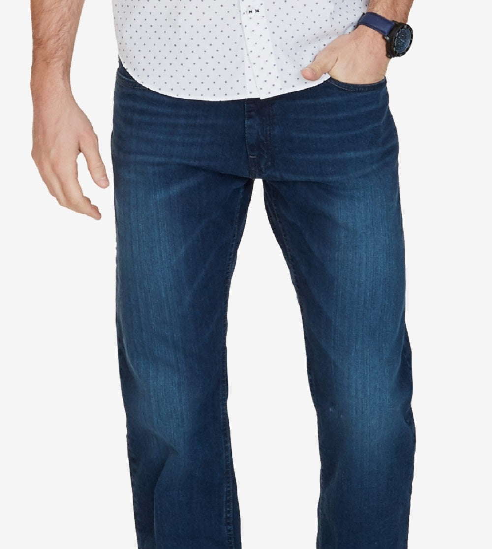 Calça jeans masculina Nautica Big &amp; Tall Relaxed Fit, azul, tamanho 48x34