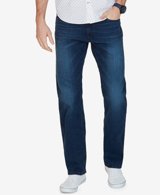 Calça jeans masculina Nautica Big &amp; Tall Relaxed Fit, azul, tamanho 48x34