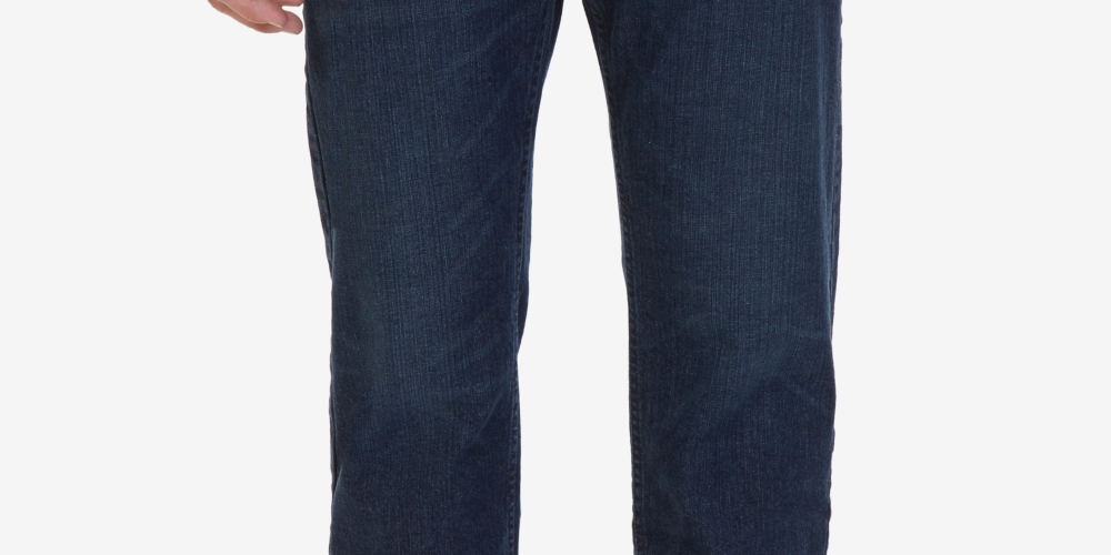 Calça jeans masculina Nautica Big &amp; Tall Relaxed-Fit azul tamanho 50 x 30