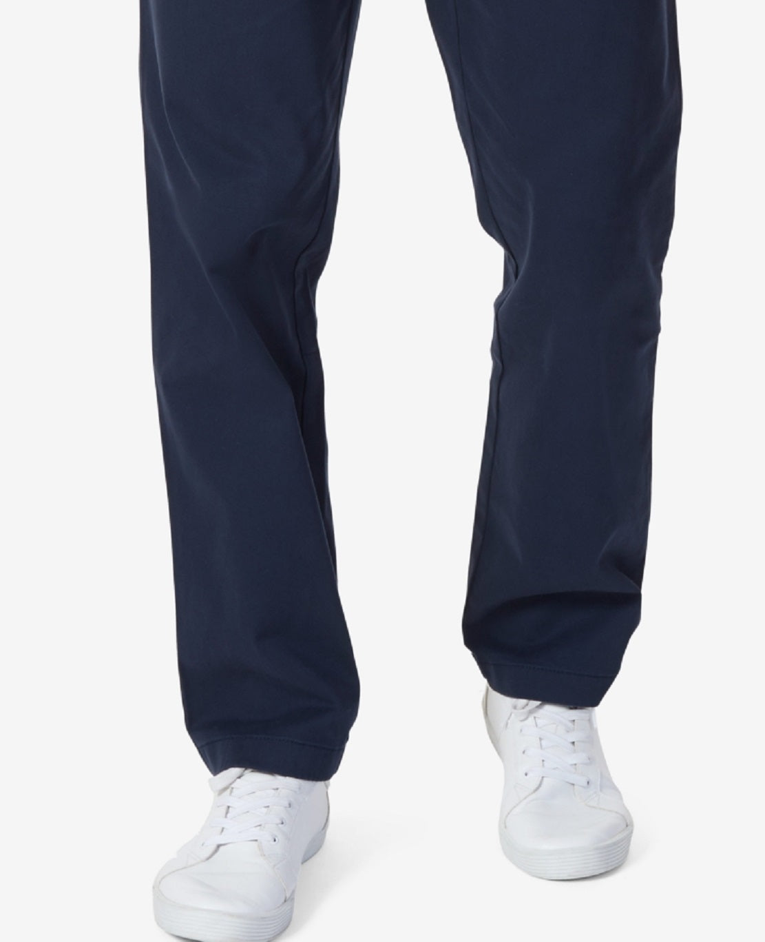 Calça de convés chino Nautica masculina, ajuste clássico, elástica, lisa, frente plana, azul, tamanho 30x30