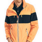 Jaqueta leve com capuz Nautica Colorblock masculina, laranja, tamanho grande