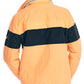 Jaqueta leve com capuz Nautica Colorblock masculina, laranja, tamanho grande