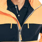 Jaqueta leve com capuz Nautica Colorblock masculina, laranja, tamanho grande