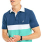 Camisa polo masculina Nautica com blocos de cores, azul, tamanho grande