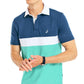 Camisa polo masculina Nautica com blocos de cores, azul, tamanho grande