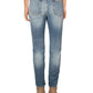 Calça jeans skinny cropped desgastada feminina Vigoss, azul, tamanho 28