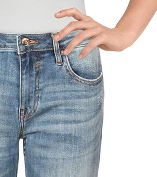 Calça jeans skinny cropped desgastada feminina Vigoss, azul, tamanho 28