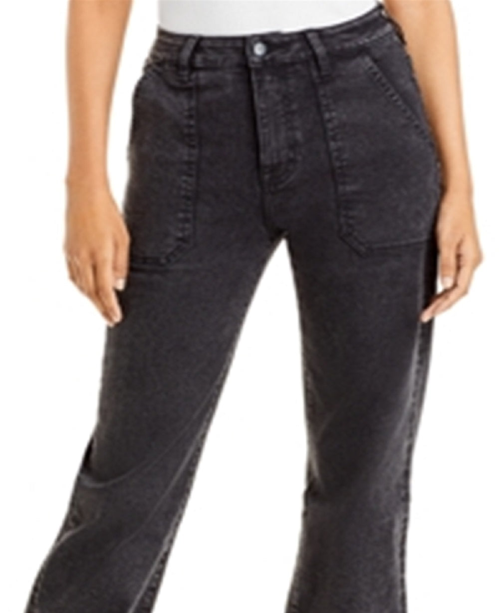 Calça jeans jogger Jackie feminina Aqua, preta, tamanho 29