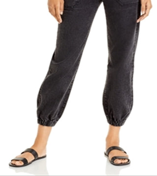 Calça jeans jogger Jackie feminina Aqua, preta, tamanho 29