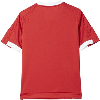 Camisa de futebol adidas Tiro 15 para meninos, vermelha, tamanho pequeno
