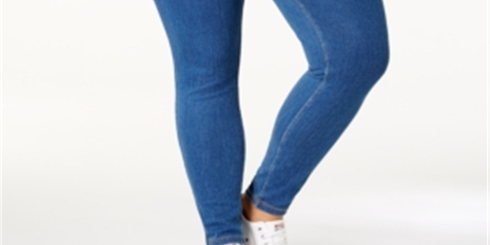 Leggings jeans originais femininas Hue, azul, tamanho 1X