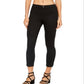 Calça Capri HUE Classic Smooth Denim Feminina Preta Tamanho P