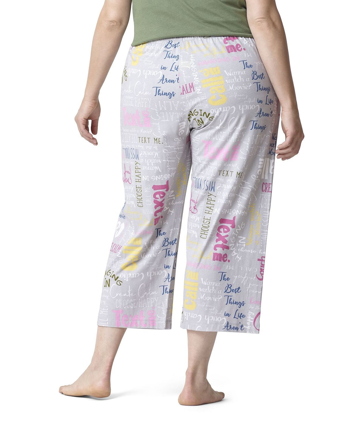 Calça Capri Clássica Moderna Feminina HUE Caring Note Cinza Tamanho 3X