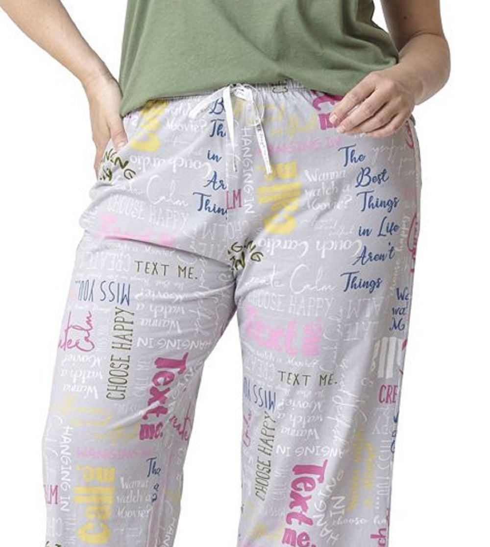 Calça Capri Clássica Moderna Feminina HUE Caring Note Cinza Tamanho 3X