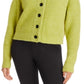 Cardigan de malha fofa Proenza Schouler feminino, verde, tamanho pequeno