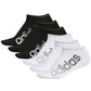 Meias Adidas Linear Superlite II No Show Femininas, Pacote com 6, Brancas, Tamanho 4-10