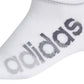 Meias Adidas Linear Superlite II No Show Femininas, Pacote com 6, Brancas, Tamanho 4-10