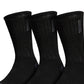 Pacote com 3 meias adidas Classic Cushioned Crew Masculinas, Pretas, Tamanho Regular