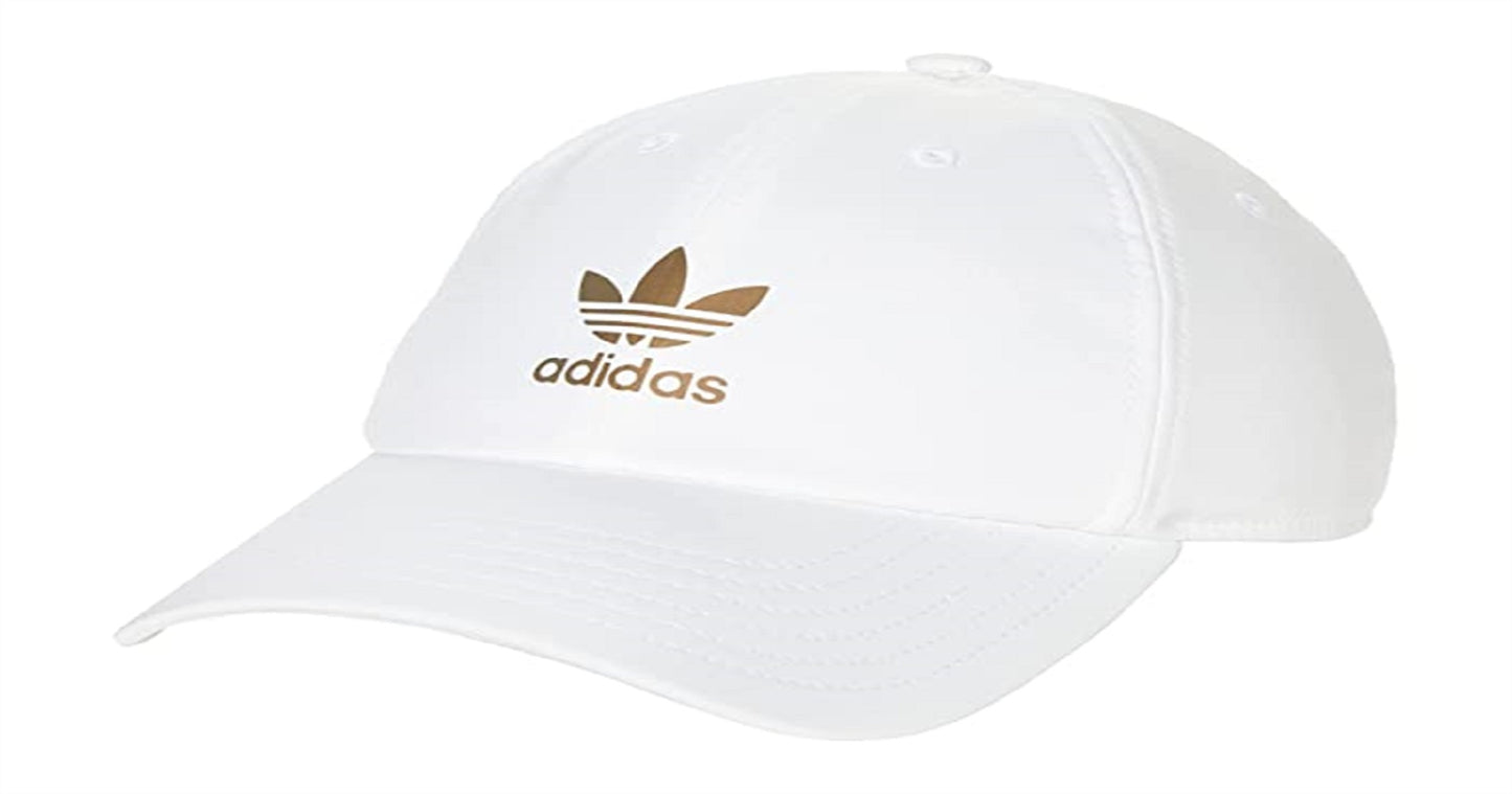 Boné ajustável Adidas Logo Relaxed Fit Masculino Branco Tamanho Regular