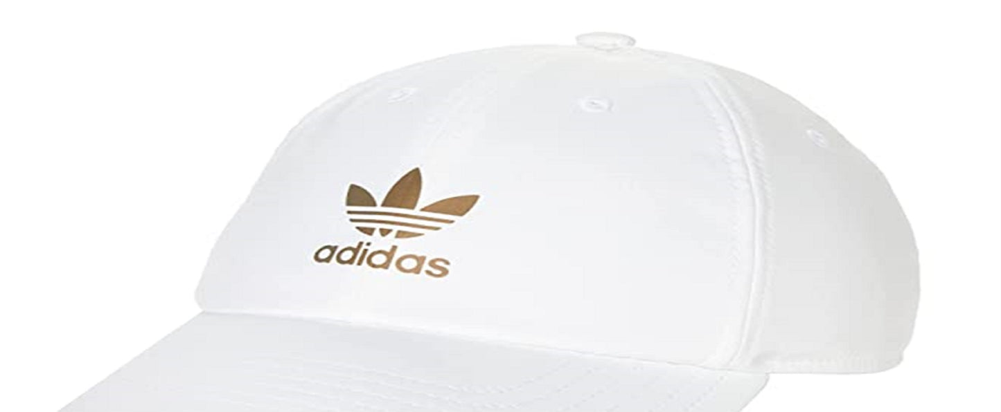 Boné ajustável Adidas Logo Relaxed Fit Masculino Branco Tamanho Regular
