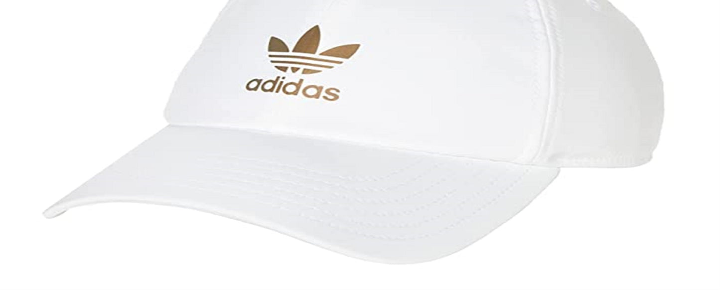 Boné ajustável Adidas Logo Relaxed Fit Masculino Branco Tamanho Regular